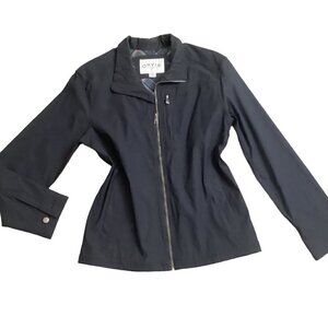 Orvis Women's Full Zip Lightweight Jacket Sz M Black #130P